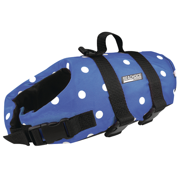 Seachoice Dog Life Vest - Blue Polka Dot, Sm, 15 to 20 lbs. 86280